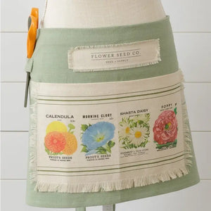 Flower Seed Packet Half Apron (7070415061058)