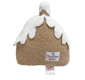 Light Brown Gingerbread House Cushion (7023300968514)