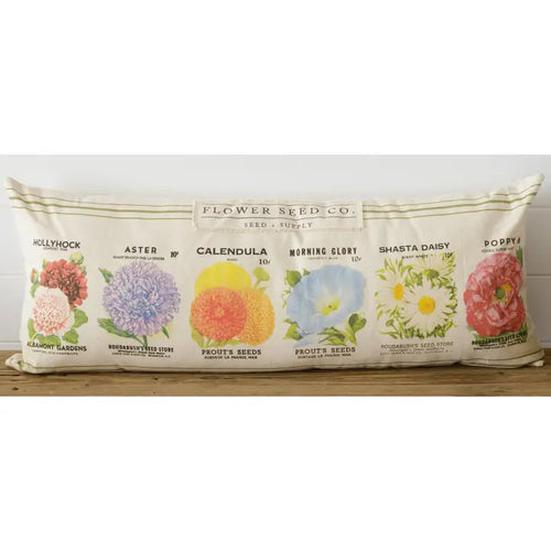 Flower Seed Packet Lumbar Pillow (7070414962754)
