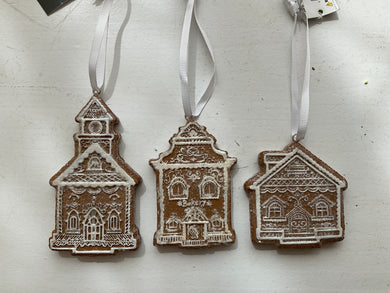 #135094 Gingerbread Village Ornaments Assorted (7549245227074)