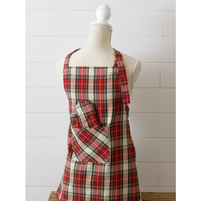 Tartan Children's Apron and Mitt Set (6954437279810)