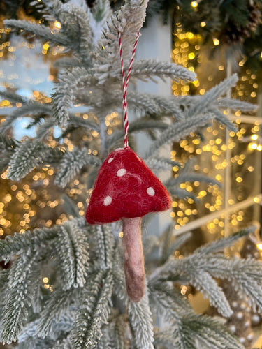 Skinny Red Toadstool Ornament (6979304357954)