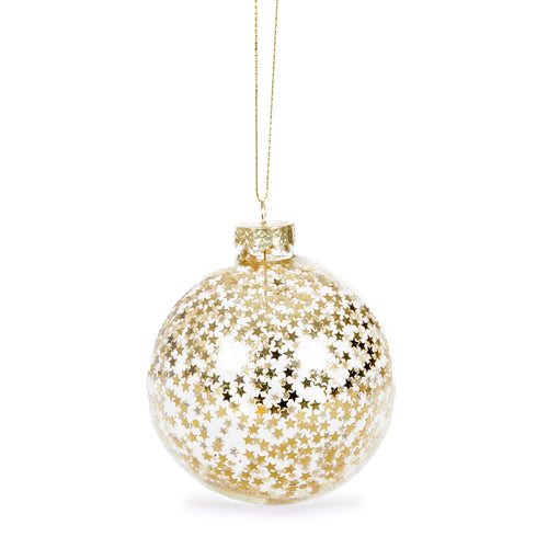 Gold Star Filled Bauble (6959927623746)