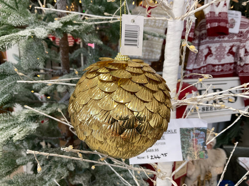 Metallic Gold Gingko Bauble (7549312368706)