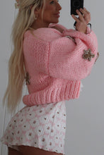 Load image into Gallery viewer, Pink Gingerbread Knit Cardigan - PRE ORDER (7232192512066)