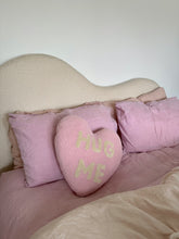 Load image into Gallery viewer, HUG ME Pink Heart Cushion (7039546425410)