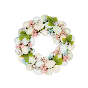 35cm Floral Egg Wreath (7066757529666)