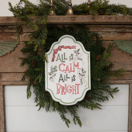 BF215197 - Vintage All is Calm Plaque (6987421057090)