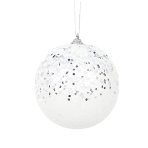 White Glitter Bauble (6959936766018)