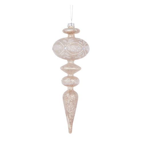 Glass Frosted Disc Finial (6960274145346)