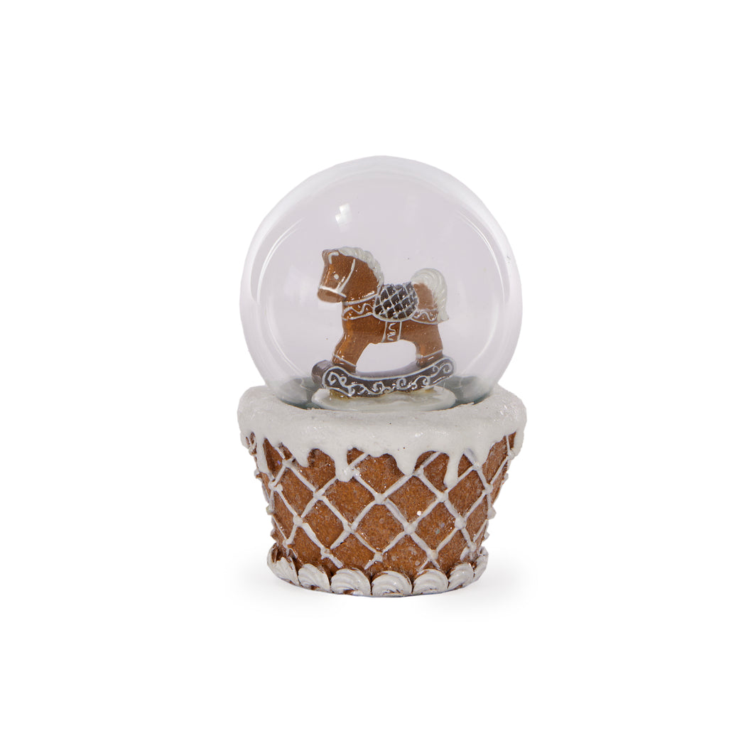 Gingerbread Rocking Horse Snowglobe (6960275128386)