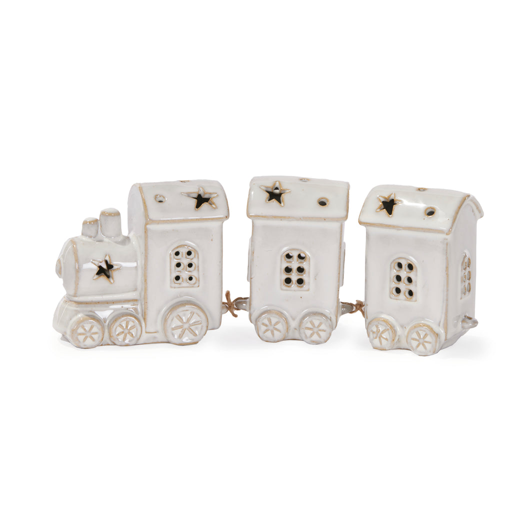 Porcelain Train with 2 Carriages (6960277553218)