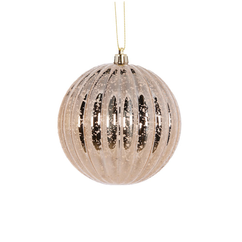 10CM Ribbed Champagne Mercury Ball (6960280207426)