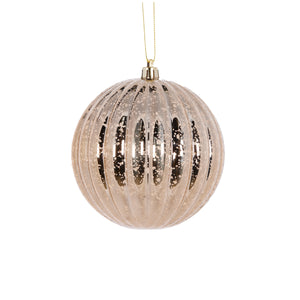10CM Ribbed Champagne Mercury Ball (6960280207426)