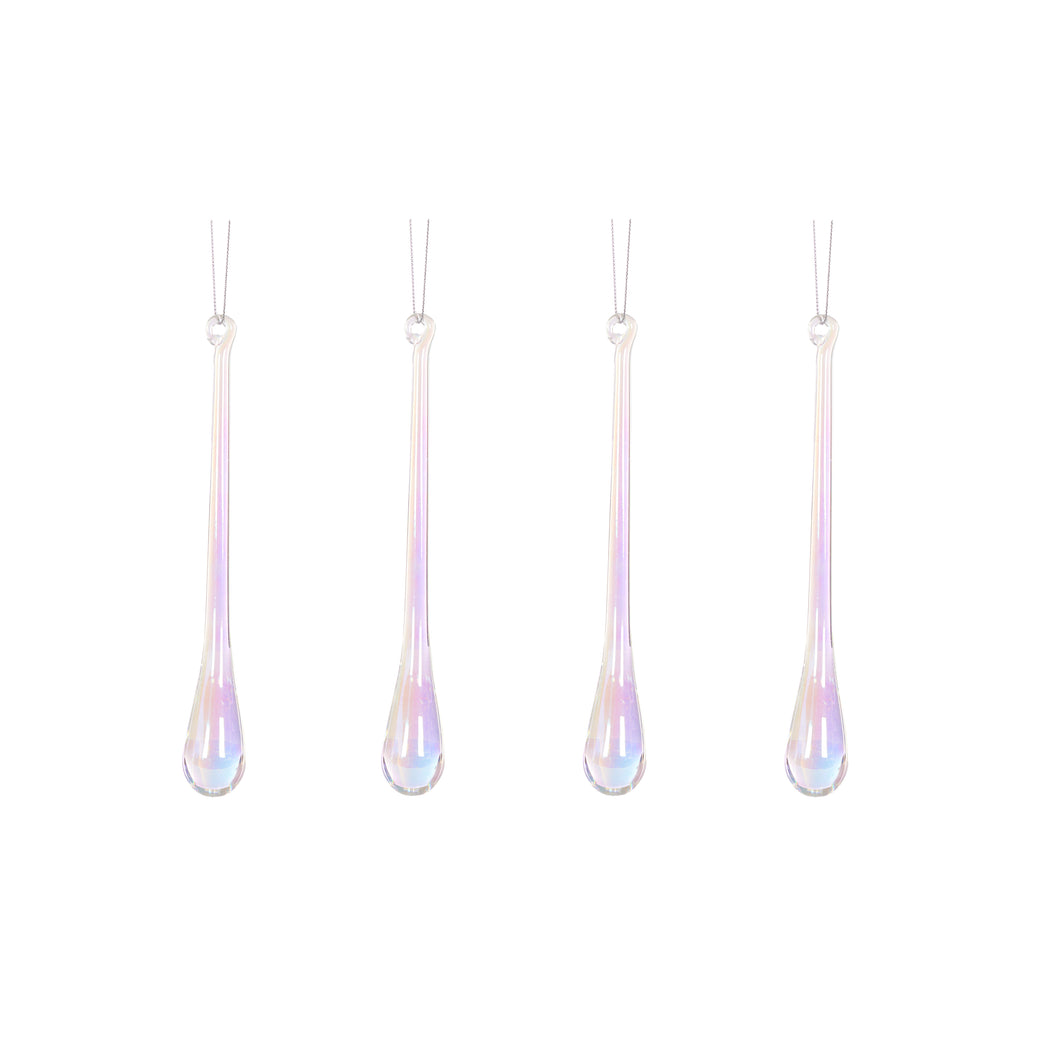 4 Pack Iridescent Icicle Drops (6960285384770)