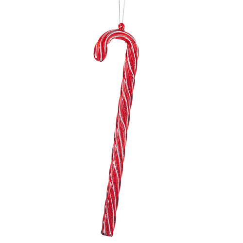 Glass Red Candy Cane Hanging (6960287481922)