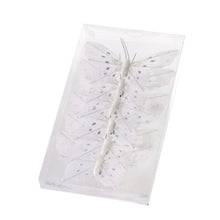 Load image into Gallery viewer, Set of 6 White Clip Butterflies (6962699042882)