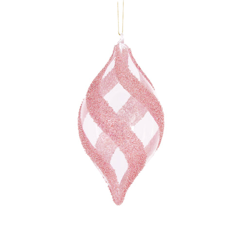 Pink Crystal Swirl Drop Bauble (6960291315778)