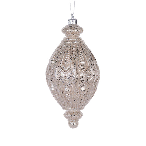 Champagne Intricate Drop Bauble (6960329326658)