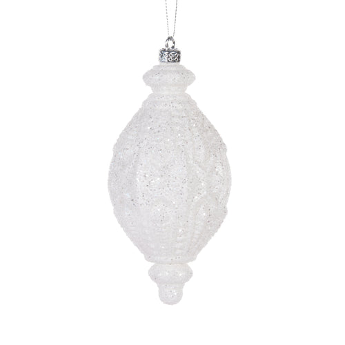 White Intricate Drop Bauble (6960330276930)