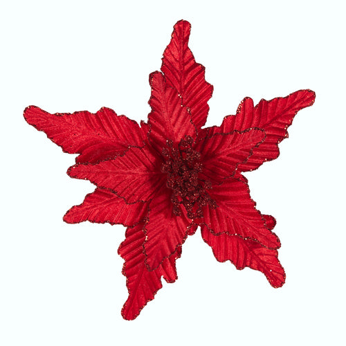 Luxe Red Poinsettia Flower Clip (6960293871682)
