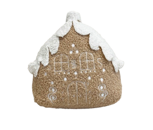 Light Brown Gingerbread House Cushion (7023300968514)