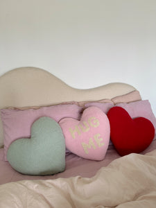 HUG ME Pink Heart Cushion (7039546425410)