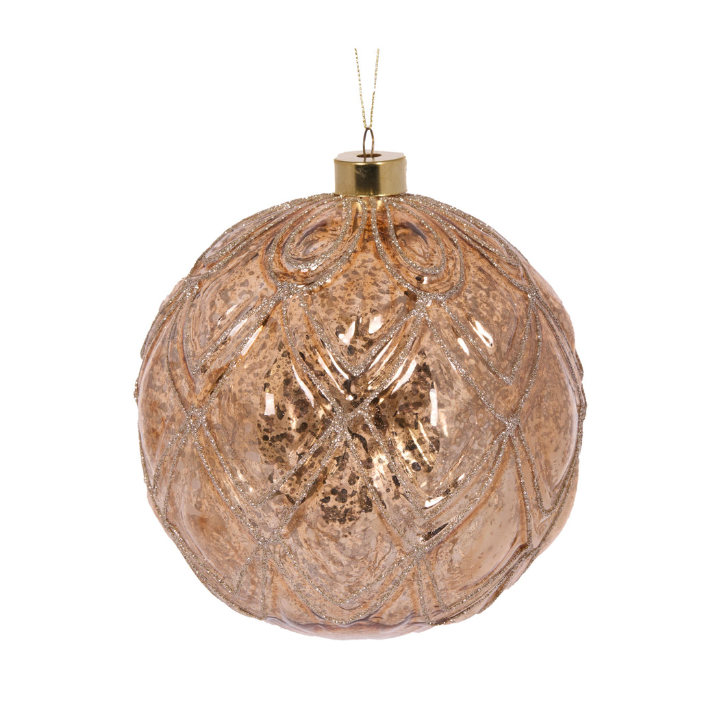 Xl Amber Deco Bauble (7362772893762)