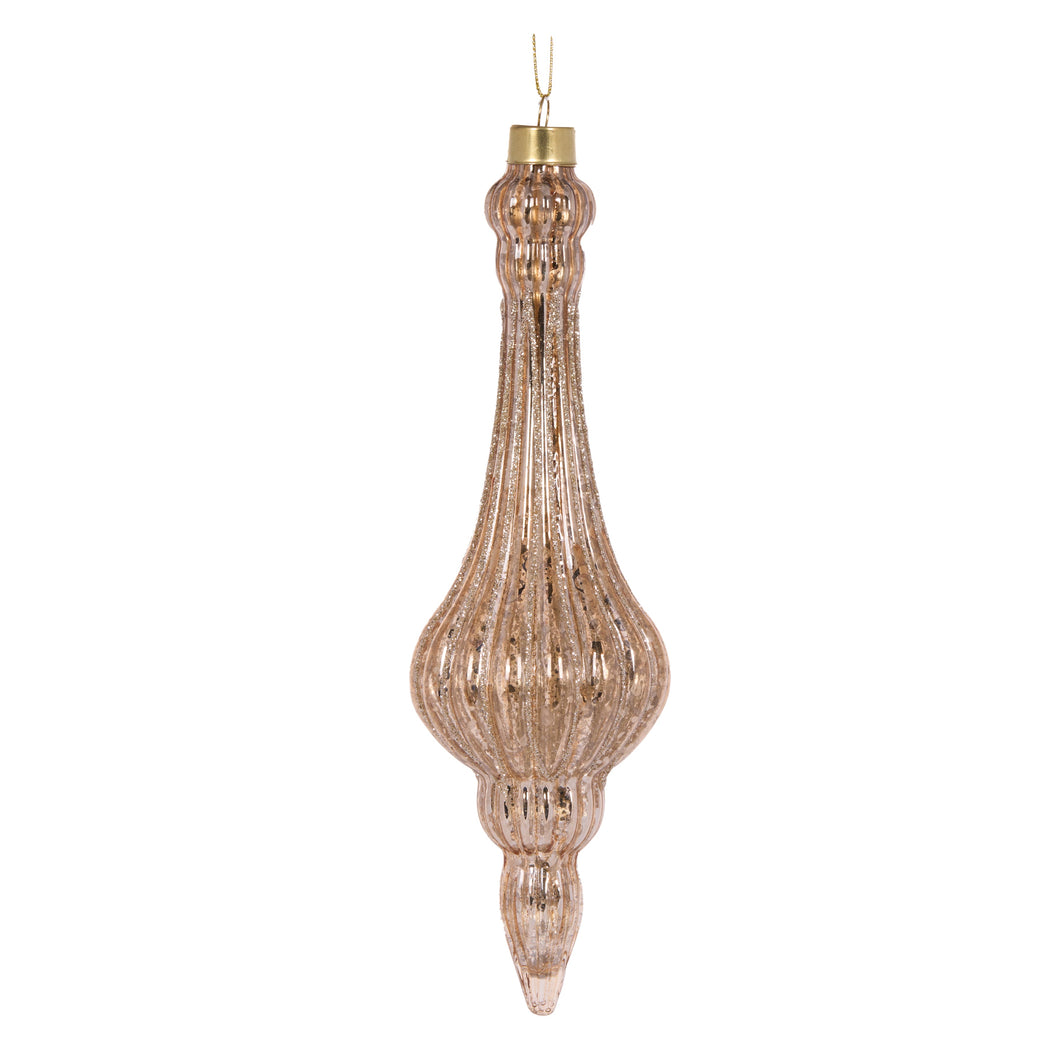 Rose Gold Glittered Chandelier Finial (7362772926530)