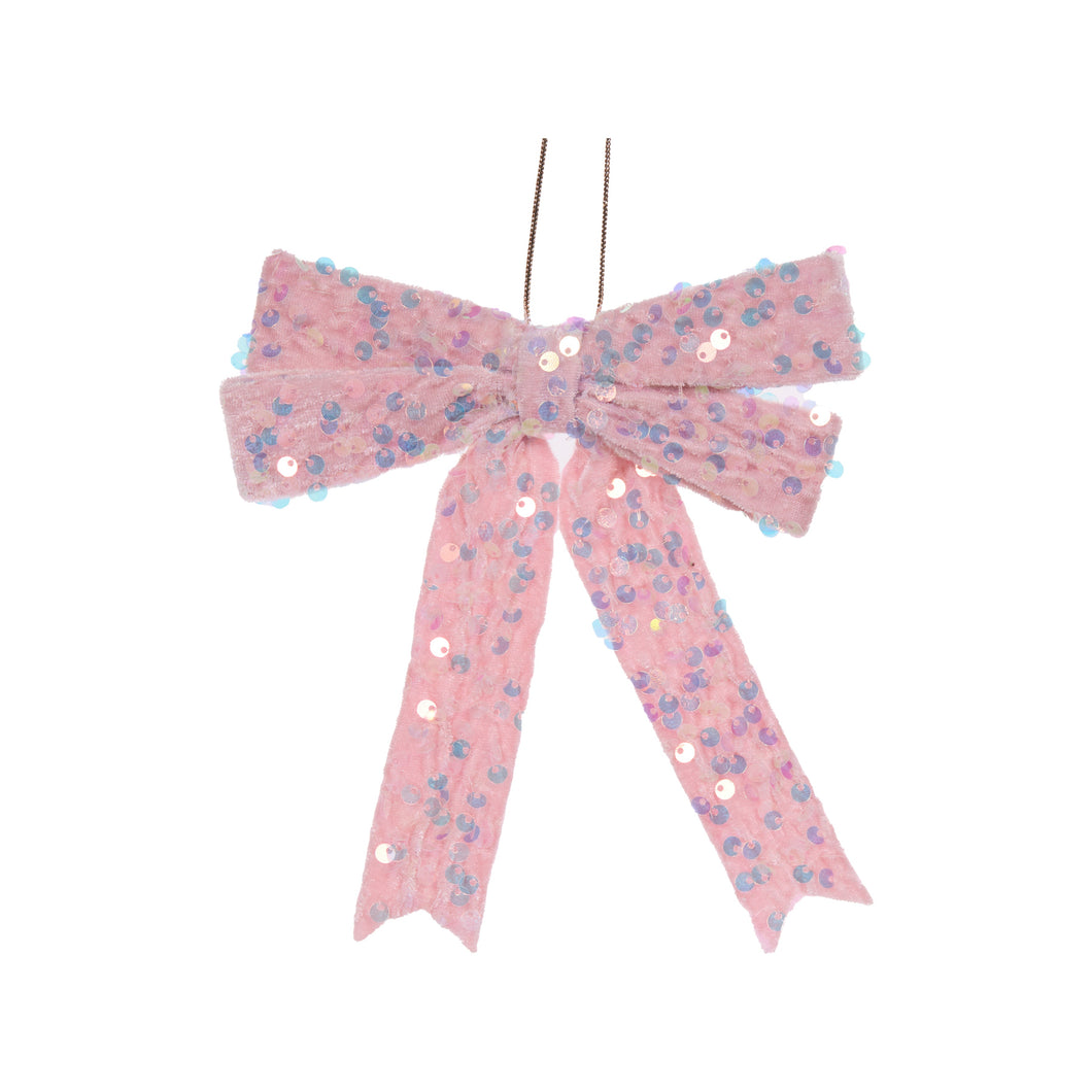 Pink Sequin Bow Hanging (7356472655938)
