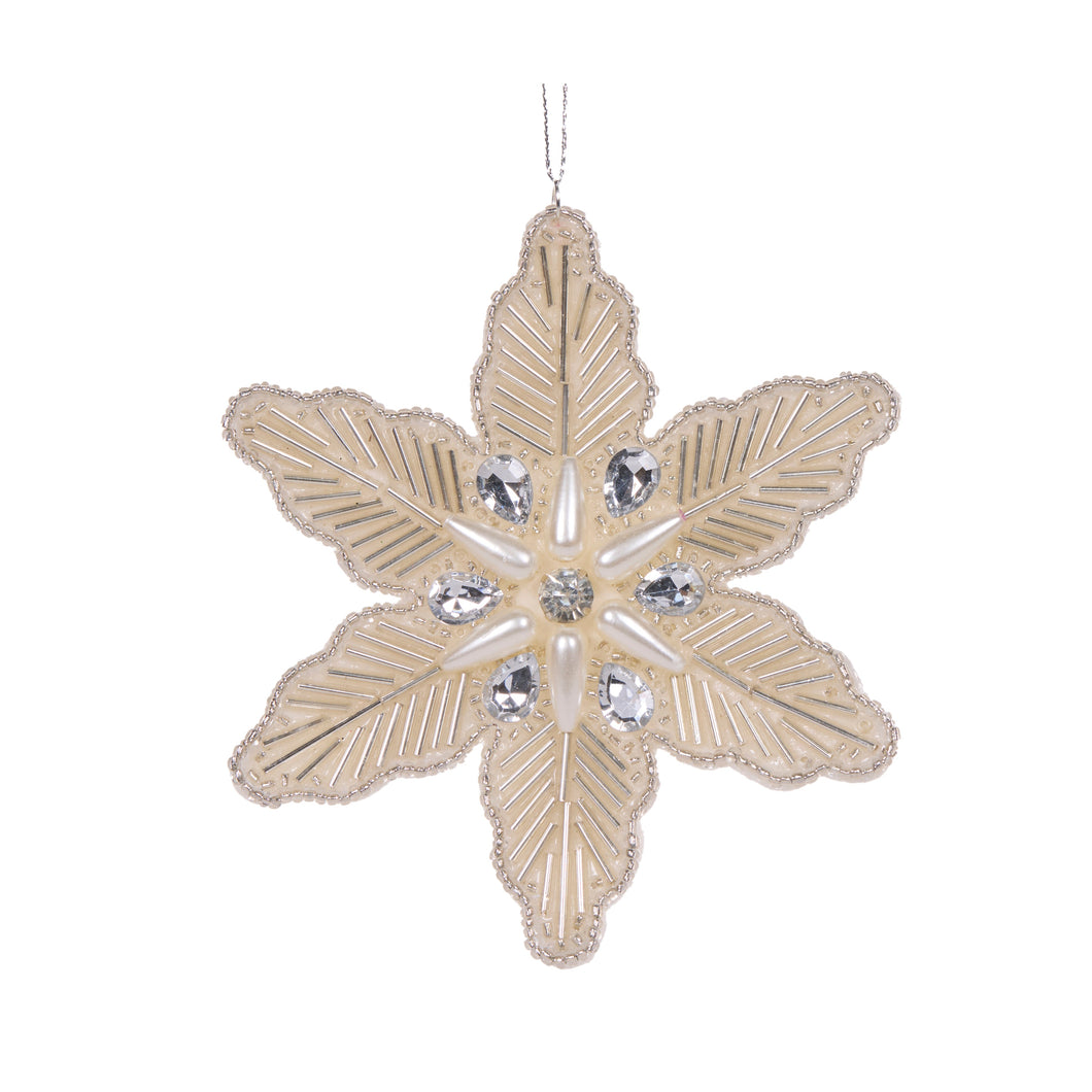 Champagne Embellished Jewel Snowflake Hanging (7356472721474)