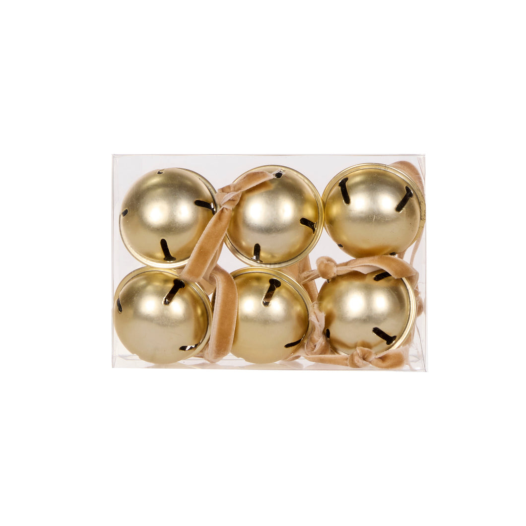 6Pk Metallic Gold Bells Hanging (7356473966658)