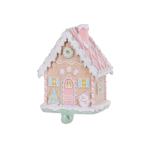 Gingerbread House Stocking Holder with Snowman (7358147559490)