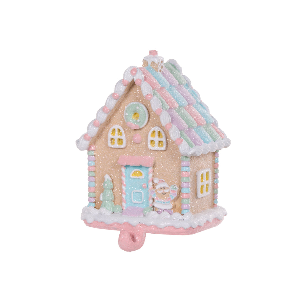 Gingerbread House Stocking Holder with Santa (7358147788866)