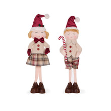 Load image into Gallery viewer, Standing Jasper and Holly Elves (7358713397314)