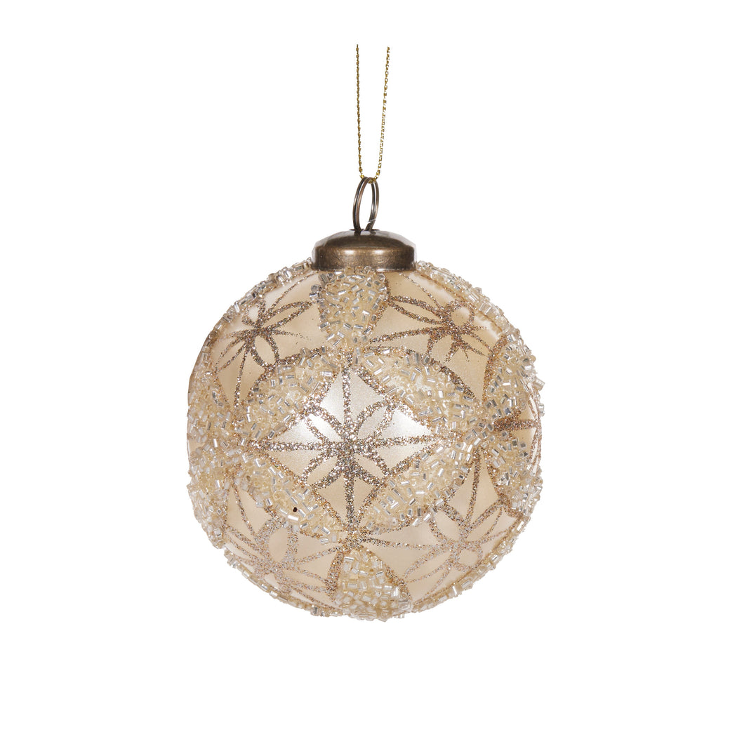 Transparent Champagne Intricate Bauble (7362763128898)