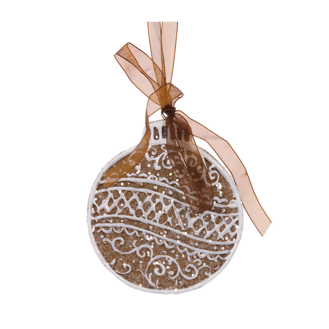 Piped Gingerbread Bauble Hanging (7362763259970)