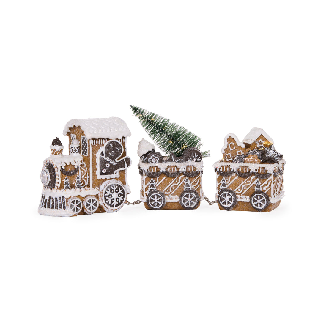 Led Piped Gingerbread Train (7362755854402)