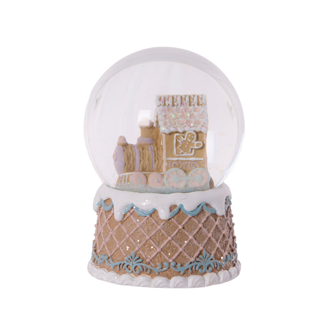 Piped Pastel Gingerbread Train Snowglobe (7362805039170)