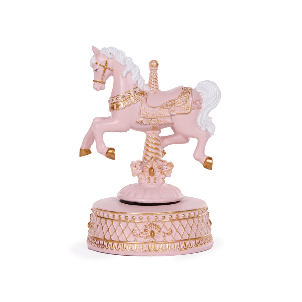 Exquisite Pink Rocking Horse Carousel (7362782101570)