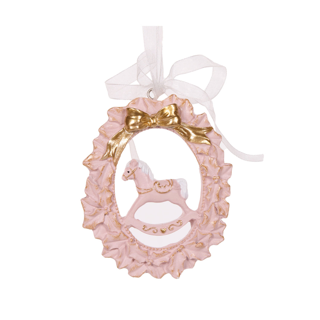 Exquisite Pink Rocking Horse Hanging (7362782363714)