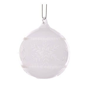 Clear Snowflake Etched Bauble (7362756116546)