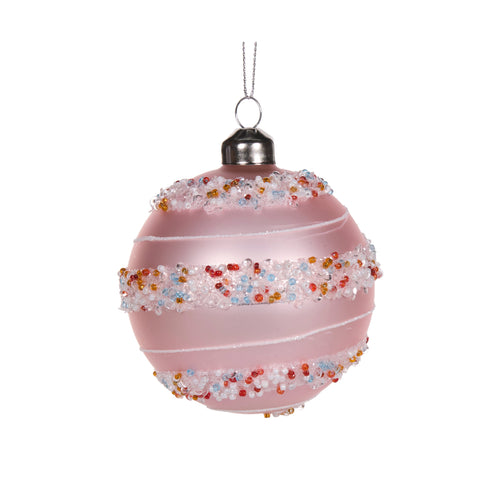 Pink Candy Swirl Bauble (7364626022466)