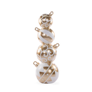 White And Gold Elaborate Bauble Stack (7362764144706)