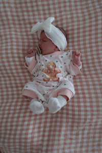 Baby Gingerbread Bows Romper - PRE ORDER (7232186449986)