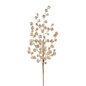 F4306738 - 28" Spray Iced Champagne Berry Pick (7019022352450)