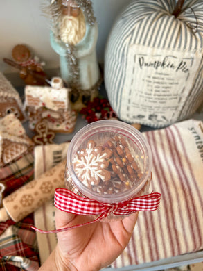 Snowflake Gingerbread Biscuits Jar (7013821939778)