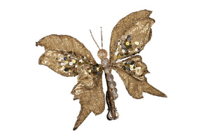 FL84 - 17cm Soft Gold Sequin Butterfly Clip (7257923616834) (7548324741186)