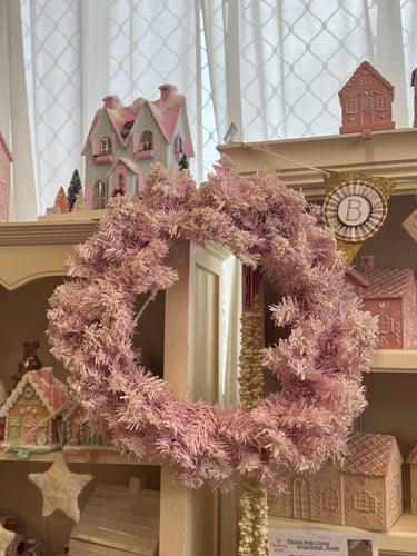 PINK FROSTED WREATH - LAST ONE!!