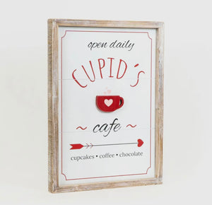 14x 20 Cupid Cafe Double Sided Framed Sign (7041307934786)